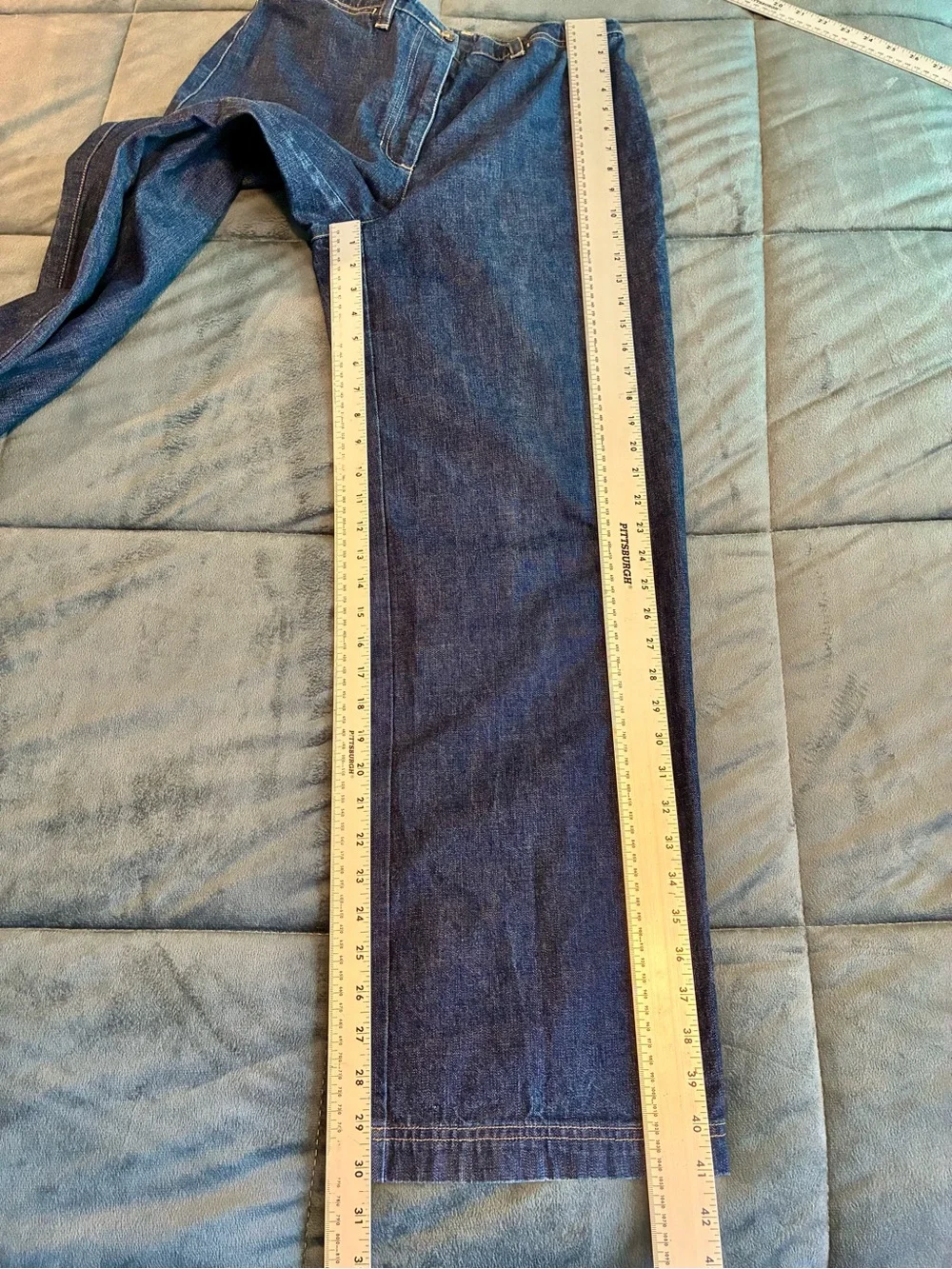 VTG Jones New York Sport 8 💯 Cotton Blue Denim Trouser Jeans Wide Straight Leg